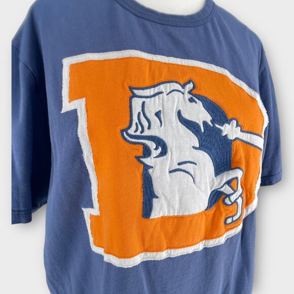 47 Denver Broncos Vintage Big Logo Classic Embroidered Short Sleeve Shirt Large - Picture 2 of 10